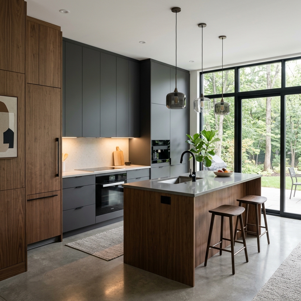 Minimalist Modern Kitchen by Atma Cabinetry